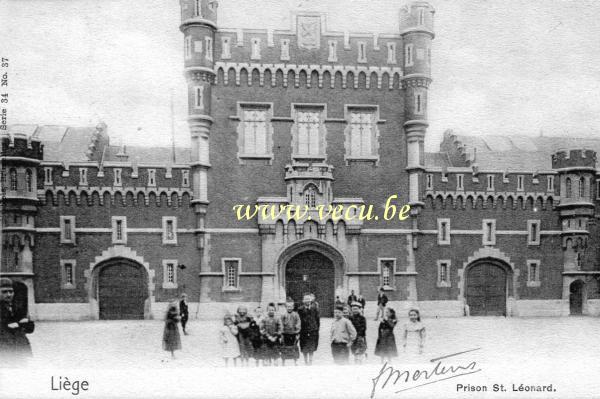 ancienne carte postale de Liège Prison St. Léonard