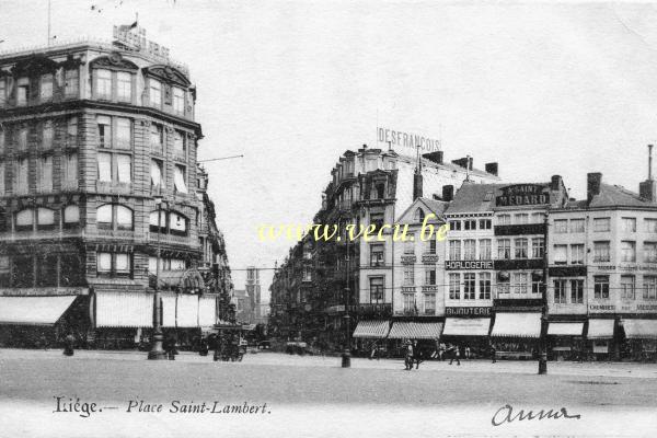 ancienne carte postale de Liège Place Saint-Lambert