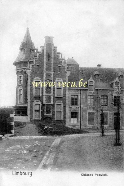 ancienne carte postale de Limbourg Château Poswick
