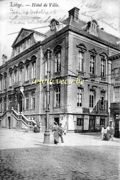 ancienne carte postale de Liège Hôtel de ville