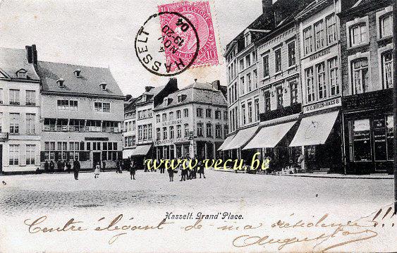 ancienne carte postale de Hasselt Grand'Place