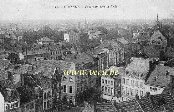 postkaart van Hasselt Panorama vers la Poste