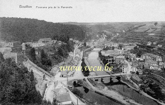 ancienne carte postale de Bouillon Panorama pris de la Ramonette