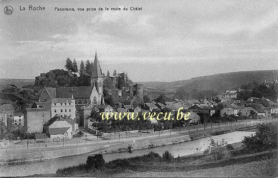 ancienne carte postale de Laroche Vue prise de la route du Châlet