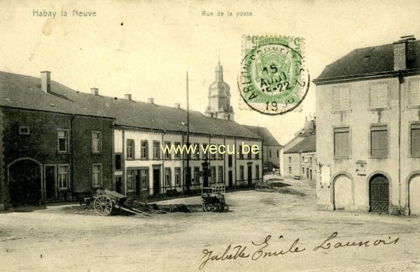 ancienne carte postale de Habay-la-Neuve Rue de la poste