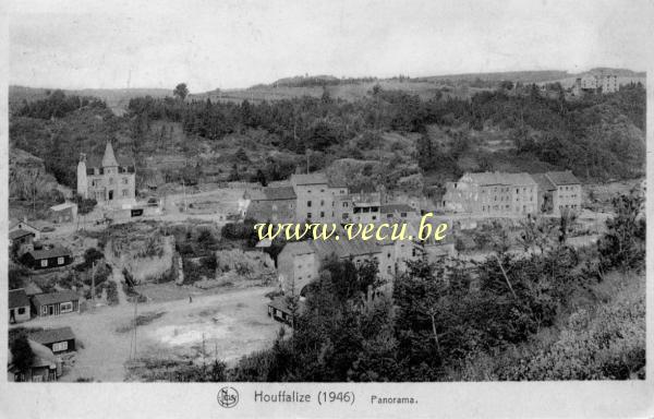 ancienne carte postale de Houffalize Panorama
