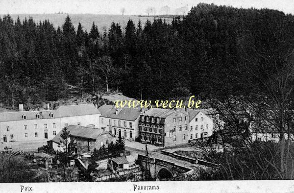 ancienne carte postale de Poix-St-Hubert Panorama