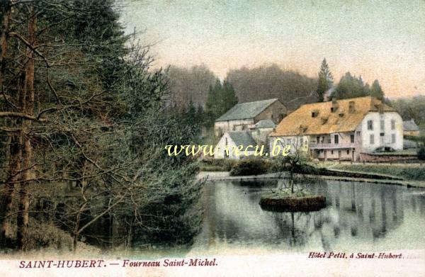 ancienne carte postale de Saint-Hubert Fourneau Saint-Michel - Hôtel Petit