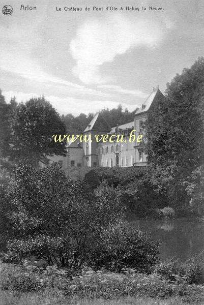 ancienne carte postale de Habay-la-Neuve Le château du Pont d'Oie