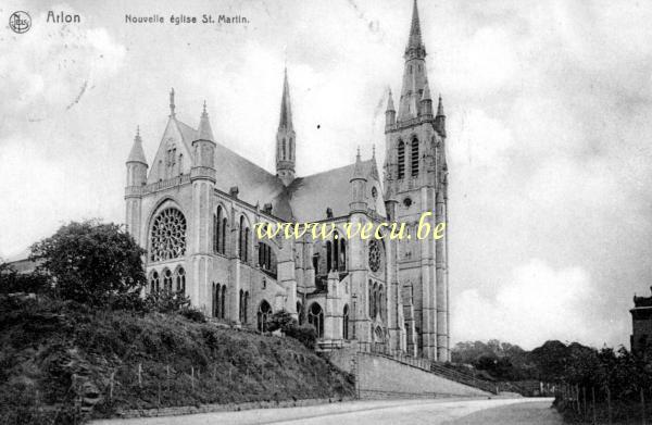 ancienne carte postale de Arlon Nouvelle église St Martin
