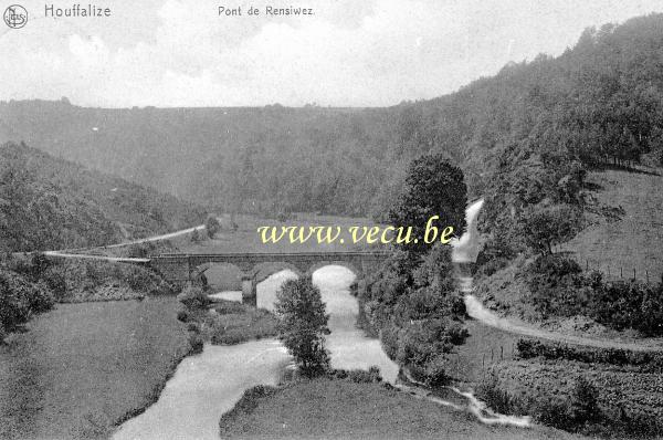 ancienne carte postale de Houffalize Pont de Rensiwez