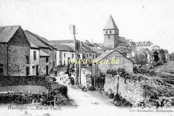 ancienne carte postale de Bastogne Rue du Tivoli
