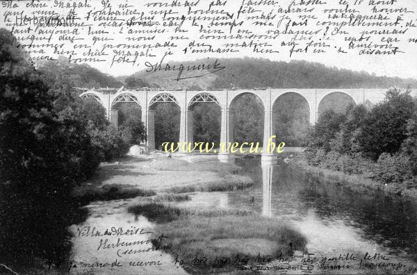 ancienne carte postale de Herbeumont Le Viaduc