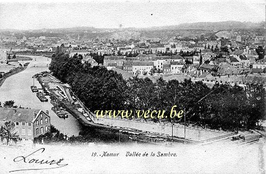 ancienne carte postale de Namur Vallée de la Sambre