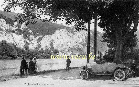 ancienne carte postale de Profondeville Les Rochers