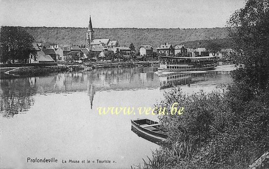 ancienne carte postale de Profondeville La Meuse et le 