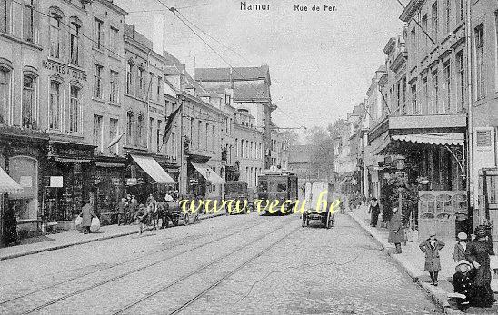ancienne carte postale de Namur Rue de Fer