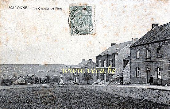ancienne carte postale de Malonne Le Quartier du Piroy