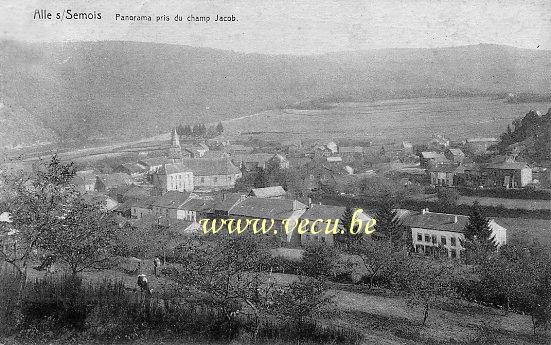 ancienne carte postale de Alle-sur-Semois Panorama pris du champ Jacob