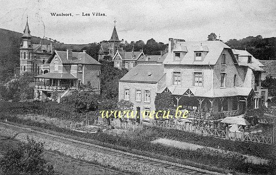 ancienne carte postale de Waulsort Les Villas