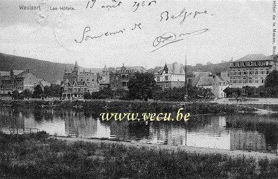 ancienne carte postale de Waulsort Les Hôtels