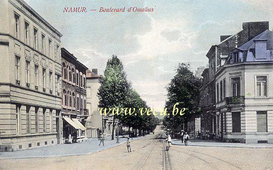 ancienne carte postale de Namur Boulevard d'Omalius