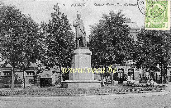 ancienne carte postale de Namur Statue d'Omalius d'Halloy
