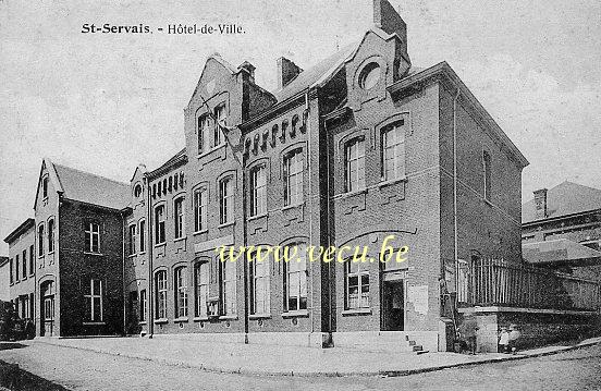 ancienne carte postale de St-Servais Hôtel-de-Ville