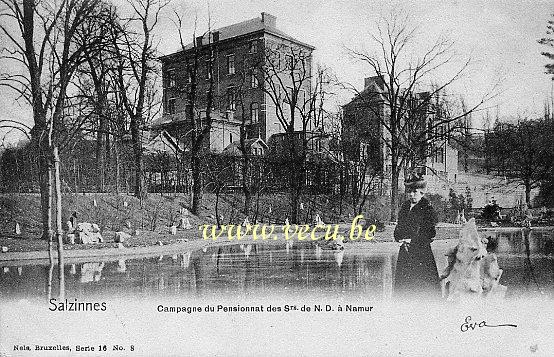 ancienne carte postale de Salzinnes Campagne du Pensionnat des Srs de N.D.de Namur