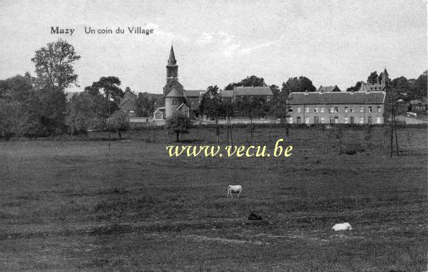 ancienne carte postale de Mazy Un coin du village