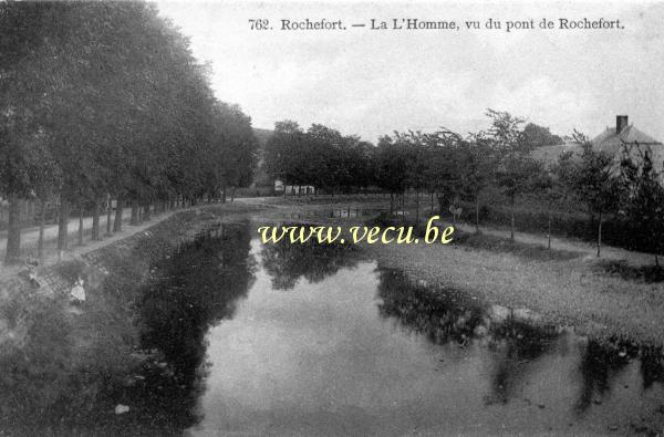 ancienne carte postale de Rochefort La l'Homme, vu du pont de Rochefort