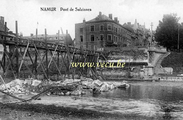 ancienne carte postale de Salzinnes Pont de Salzinnes