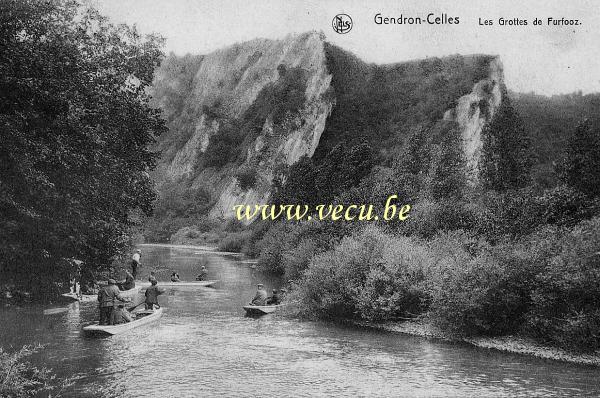 ancienne carte postale de Celles Gendron-Celles - Les Grottes de Furfooz