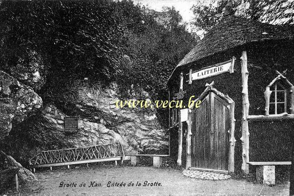 postkaart van Han-sur-Lesse Grotte de Han - entrée de la grotte