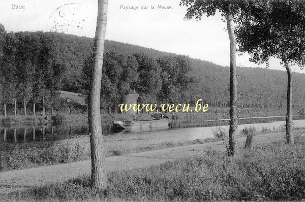 ancienne carte postale de Dave Paysage  sur la Meuse