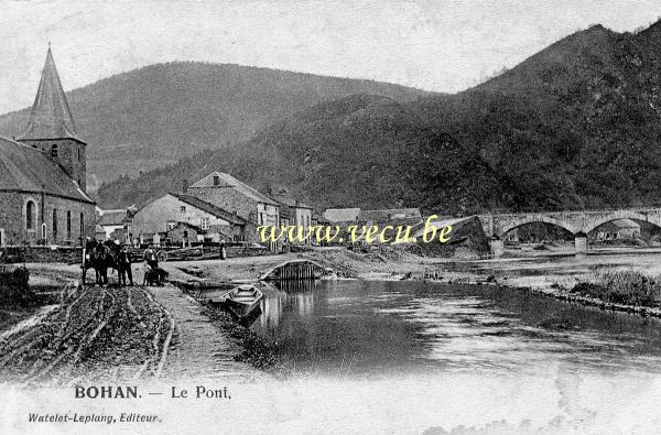 ancienne carte postale de Bohan Le Pont