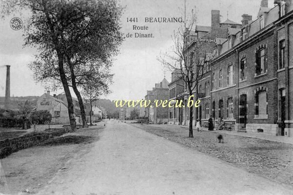 ancienne carte postale de Beauraing Route de Dinant