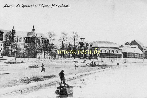 ancienne carte postale de Namur Le Kursaal et l'Eglise Notre-Dame