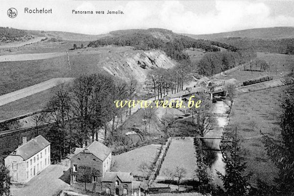 ancienne carte postale de Rochefort Panorama vers Jemelle