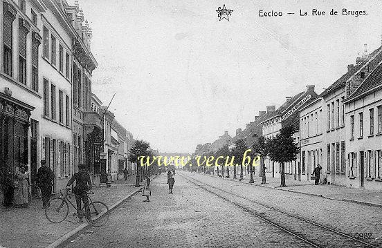 postkaart van Eeklo La rue de Bruges
