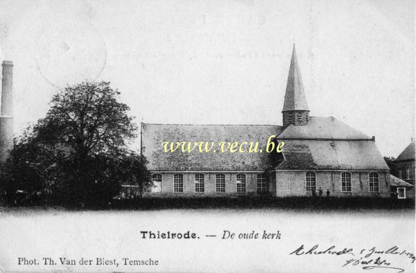 postkaart van Tielrode De oude kerk