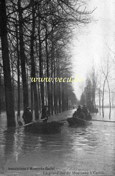 postkaart van Moerzeke Overstroming