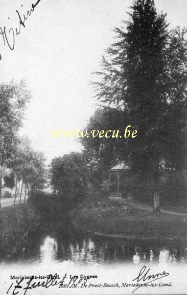 ancienne carte postale de Mariakerke-lez-Gand Les Cygnes