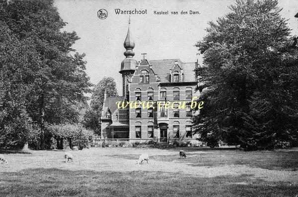 ancienne carte postale de Waarschoot Château van den Dam