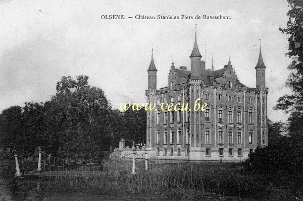 ancienne carte postale de Zulte Château Stanislas Piers de Raveschoot