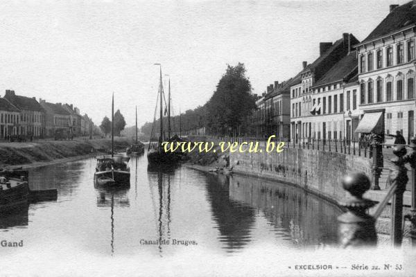 postkaart van Gent Canal de Bruges