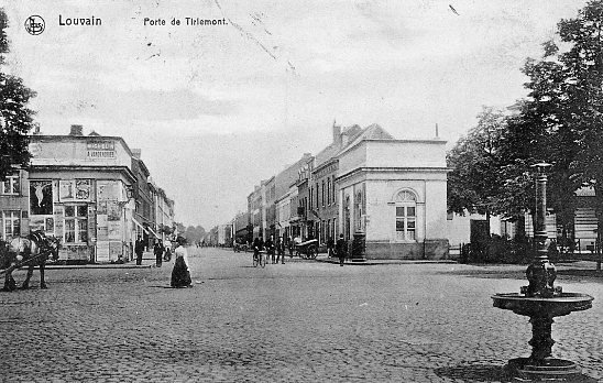 ancienne carte postale de Louvain Porte de Tirlemont