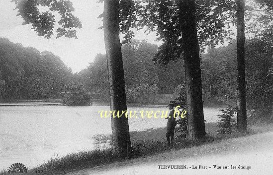 ancienne carte postale de Tervueren Le Parc - Vue sur les Etangs