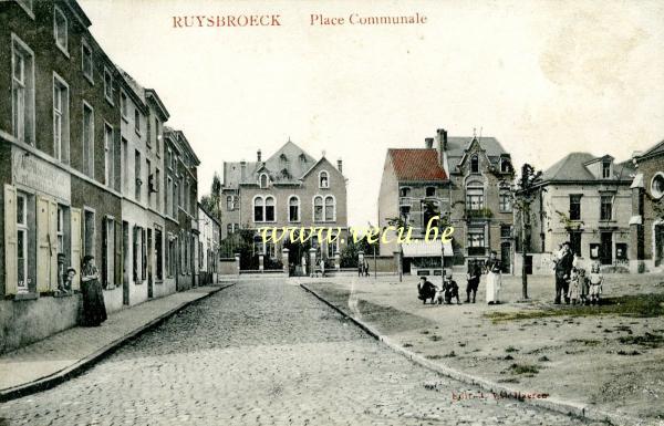 ancienne carte postale de Ruisbroek Place Communale