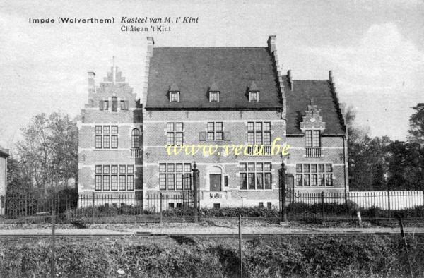 ancienne carte postale de Wolvertem Château 't Kindt